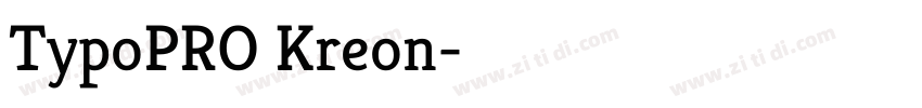 TypoPRO Kreon字体转换